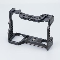 TEMU Jlwin Aluminum Alloy Camera Cage Extension Shell Frame With Cold Shoe, Compatible With A9 / A7riii / , Arca Standard Mount, No Battery, Non-electronic Accessory Kit