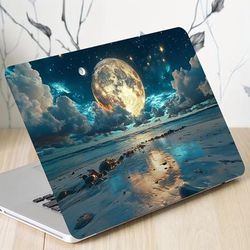 TEMU 2pcs Sky Laptop Stickers - Waterproof, Scratch-resistant For Laptops, Cars, Helmets, Motorcycles, Fridge Decor, Beach Accessories | Beach Scene | Vinyl Sticker