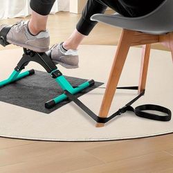 TEMU Pedal Exerciser Mini Exercise Bike Portable Folding Home Arm And Leg Trainer Adjustable Resistance Fitness Exercise Equipment For Women And Men, Exercising In Seated