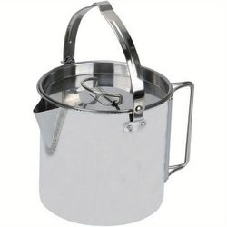 TEMU 1.2l Camping Pot Stainless Steel Portable Water Cup With Foldable Handles And Lid Camping Cooking Kettle For Outdoor Hiking Fishing Backpacking Picnic