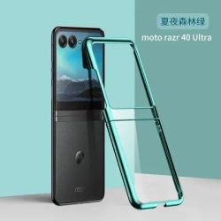 Case For Motorola Razr60 Razr 50 Ultra Moto 40Ultra Luxury Electroplating Transparent Folding Shockproof Hard Cover Accessories