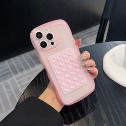 TEMU Five-color Wave Transparent Shell + Suction Cup Couple Mobile Phone Case Suitable For Anti-fall Protective Case Creative Simple For Iphone 11/12/13/14/15/16 Pro Plus Max