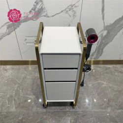 Yicheng Beauty Professionnel Salon Furniture Beauty Salon Cart Barber Hairdresser Trolley Hair Salon Trolley White High Quality