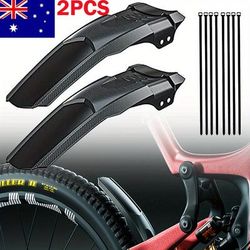 TEMU 2x Cycling Mtb Mudguard Mud Guard Mountain Bike Bicycle Fender Front Rear Tyre