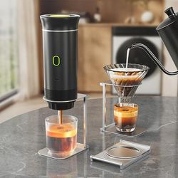 TEMU Portable Aluminum Espresso Maker Stand - Foldable Coffee Drip Holder With , Home, Travel, Camping, And Office Use