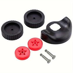 TEMU 1 Set Easy-install Bilateral Wheels For Electric Grass Trimmers - Adjustable Height, -gear Driving, Polyester, Garden Lawn Mower Accessories With Installation Display, Lawn Mower Parts