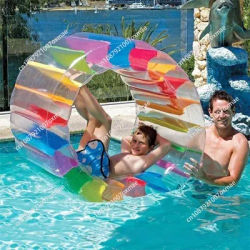 GIANT SWIMMING POOL TOYS INFLATABLE WATER WHEEL FLOATS ROLLER FLOATING RAFT