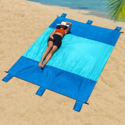Sand Free Sand Beach Blanket Portable Camping Mat Outdoor Pocket Picnic Mat Waterproof Mat for Travel Hiking Vacation
