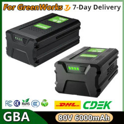 For Greenworks GBA80200 80V 6000mAh Replacement Battery Compatible For GBA80600 80V Cordless Power Tools Rechargeable Battery