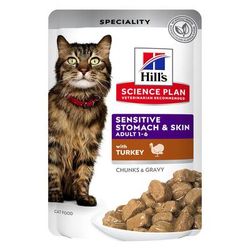24x85g Turkey Sensitive Stomach & Skin Adult Science Plan Hill's Wet Cat Food