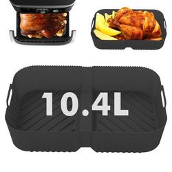 TEMU 1/2/3pcs Air Fryer Accessories For 10.4l, Air Fryer Silicone Mold For Ninja Af500 Air Fryer Silicone Baking Pan, Reusable, Food Contact Safe, Kitchen And Restaurant Fryer Accessories