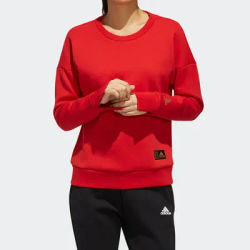 Adidas Official Authentic Women's Round Neck Knitted Casual Sportswear Hoodie FM9272