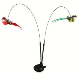 TEMU 1/2pcs, Cat Toy Set, Interactive And For Cats, Pet Exercise And Hunting Supplies, Long Pole Strong Adhesive Base And Bird, Suitable For Indoor Cat Toys