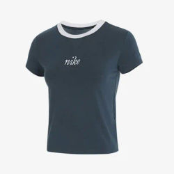 Nike Official Authentic Autumn New Women's Slim Fit Round Neck Casual Sport Short Sleeve HF8820-478