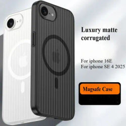 For IPhone 16E 16 E MagSafe Transparent Luggage Stripe Phone Cover For IPhone SE 4 2025 SE4 Hard Shockproof Cover Bumper