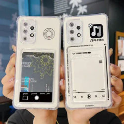 Clear Soft Card Bag Phone Cases For Samsung Galaxy S24 FE S23 Ultra S22 Case Samsung A55 A05 S21 A15 A35 A54 A53 A52 A25 Cover