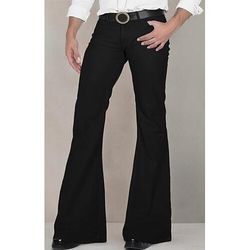 Retrò Vintage Anni '70 Fantastico Pantaloni a zampa d'elefante Pantaloni a zampa Hippie Disco A vita medio-alta Tinta unica Costume Per uomo Halloween Carnevale Festival Musicale Festa a tema retrò