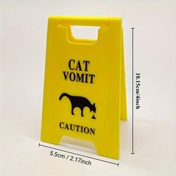 TEMU 1pc Of 5 -inch Cat Vomiting (wet Floor) Logo