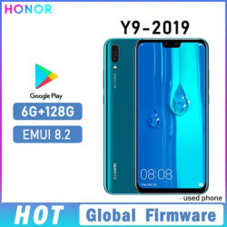 HONOR Y9-2019 Smartphone Global Firmware 6.5-inch EMUI 8.2 Front Camera 16M Battery 4000 mAh CPU Haisi Qilin 710 used phone