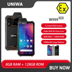 UNIWA W999 ATEX Explosion-proof Smartphones Rugged IP68 6.39" FHD Andriod13 8GB+128GB 5000mAh Walkie Talkie PTT NFC Mobile Phone