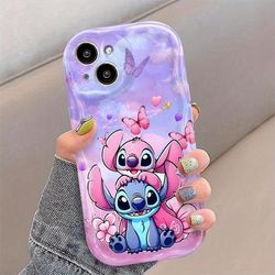 TEMU Adorable Stitch And Phone Case From , Featuring A Heart And , Compatible With For Iphone Models Including 7/8/xs/xr/11/12/13/14/15/16 Pro Max/plus. Easter And Birthday Presents For