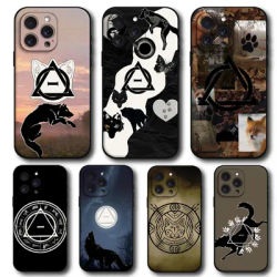 Creative Therian Symbol Phone Case For Iphone 16 15 11 13 14 Pro Max 7 8 Plus X Xr Xs Max 12mini Black Shell Cover Case