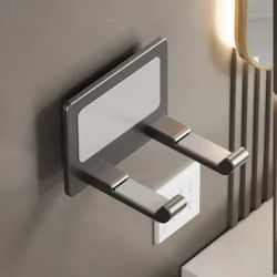 No-Drill Blow Dryer Wall Mount - Aluminum Alloy Waterproof Holder, Cord Organizer & Bathroom Storage, Fits All Hair Dryers