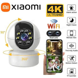 Xiaomi 4K WiFi Telecamera di sicurezza domestica Doppio schermo Baby Monitor AI Rilevazione umana