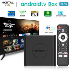 Mortal T1pro RK3528 Quad Core Smart TV Box Wi-Fi 6 Streaming 8K HDR Android14 With Voice Remote Netflix Youtube Free Live TV