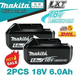 Authentic Makita 18V 6Ah rechargeable power tool battery with LED lithium-ion substitute LXT BL1860B BL1860 BL1850 charger