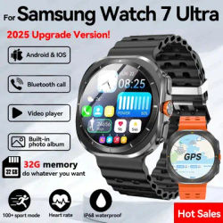 Offres spéciales 2025 nouveau pour Samsung montre 7 Ultra montre intelligente hommes 32GB mémoire GPS trackr NFC Bluetooth appel Sport de plein air Smartwatchs