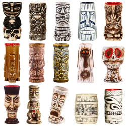 Personalized Hawaiian cocktail cups,tiki bar tiki cups，tiki mugs,creative cups, ceramic cups, zombie cups，drinkware