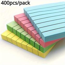 "TEMU 800/600/400/200pcs/pack Goods Lined Pastel Sticky Notes | (3" X 3") | Blue, Pink, Green, Yellow Colors | Removable Self Adhesive Memo Pads"