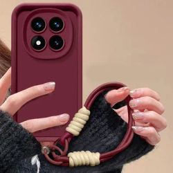 For Xiaomi Redmi Note 14 Pro 4G Case Redmi Note 14 Pro 4G Phone Case Weaving lanyard Cover Skin Feel Protection Shockproof case