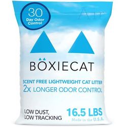 Boxiecat Air Unscented Lightweight Clumping Cat Litter, 16.5 lbs.