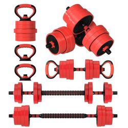 TEMU 4-in-1 Adjustable Weight Dumbbells Set, Used As Barbell, Kettlebell, Push Up Stand, Free Weights Set For Men And Women Home Gym Training, 30kg