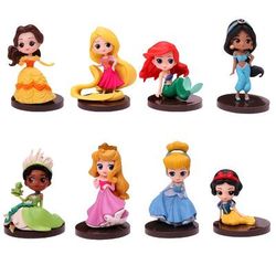 TEMU Licensed 8pcs Princess Collectible Dolls Set (snow White, Cinderella & More) – Home Decor, Collecting & Gifts!, Home Decor Dolls | Dolls | Detailed , Princess Dolls