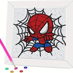 TEMU -man Knitted Theme Diamond Painting Kit, Paper Shape Crystal, Plastic Doll Decoration, Simple Craft Suitable For Home Decor, Perfect Valentine's Day Gift