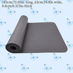 TEMU Non-slip Yoga Mat For Beginners - Quiet, Shock-absorbing Nbr Rubber Fitness &