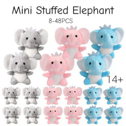 8-48 pièces Mini éléphant animaux en peluche 4 pouces mignon éléphant jouets en peluche bébé peluche