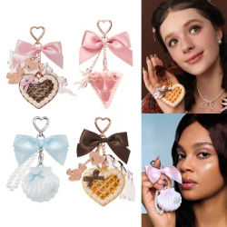 Flower Knows Cupid Sweetie Bear Face Powder with Solid Perfume Highlighter Pendant Long Lasting Portable Scent Makeup Decoration