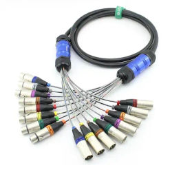 CANARE Multicore Cable 2/4/6/8/12/16/24 snake Line with NEUTRIK 3 Pole XLR Plugs Multi-Channel Stage Mobile Mixer Audio cable
