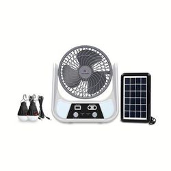 TEMU Set Of Outdoor And Home Portable Rv Fan Solar Charging Ac/ High-quality Small Fan Emergency Lighting With Outlet Bulbs