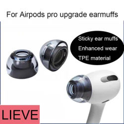 1 paire de cache-oreilles en Latex Transparent en TPU pour Apple Airpods Pro, housse pour écouteurs,