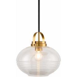 Bondowoso 13"L x 13"W x 13"H Metallic - Brass/Clear/White/Metallic Brass Pendant - Boutique Rugs