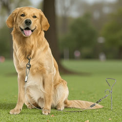 TEMU Heavy-duty Spiral Dog Stake | Rust-resistant Pet Anchor For Lawn & Yard | Reinforced Anti-slip Tethering Post – Outdoor/beach/camping/yard Use, Universal For Dogs And Cats, Pack Of 1