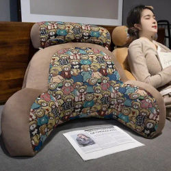 Grand coussin de soutien lombaire rétro, pour chevet, lecture, jeu, canapé, maison, chambre à coucher, bureau, Protection de la taille, oreiller amovible