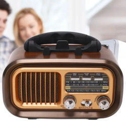 Haut-parleur radio Bluetooth haut-parleur radio vintage portable 3 bandes multifonctionnel Bluetooth
