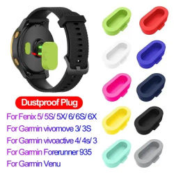 Bouchon anti-poussière en silicone pour Garmin Vivoactive 3 4 4S Fenix 6 6S 6X 5 5X 5 S Forerunner 935 Smartwatch, port de charge, couvercle anti-poussière