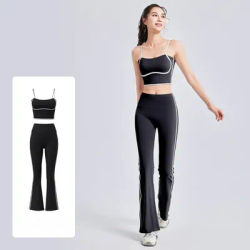 New Sports Suit Women's Shockproof Push-up Women's Vest Adjustable Shoulder Strap High Waist Micro-pants High Elastic Yoga Suit
